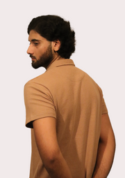 Modern Knit Polo | Beige