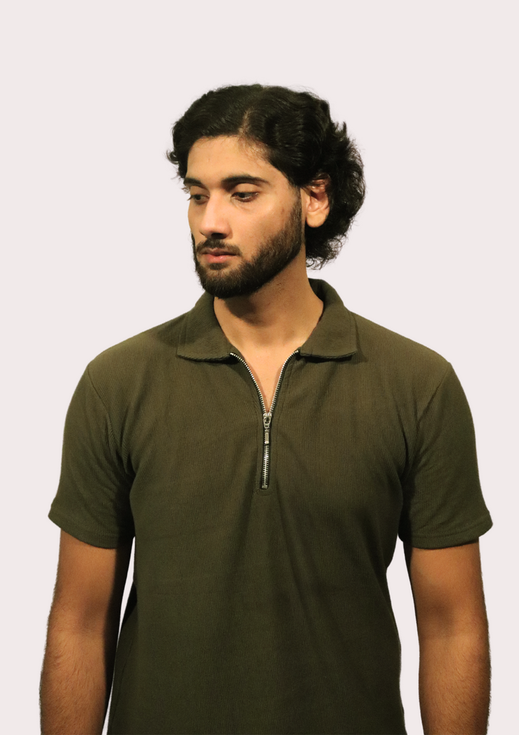 ZipFlow Polo | Olive Green