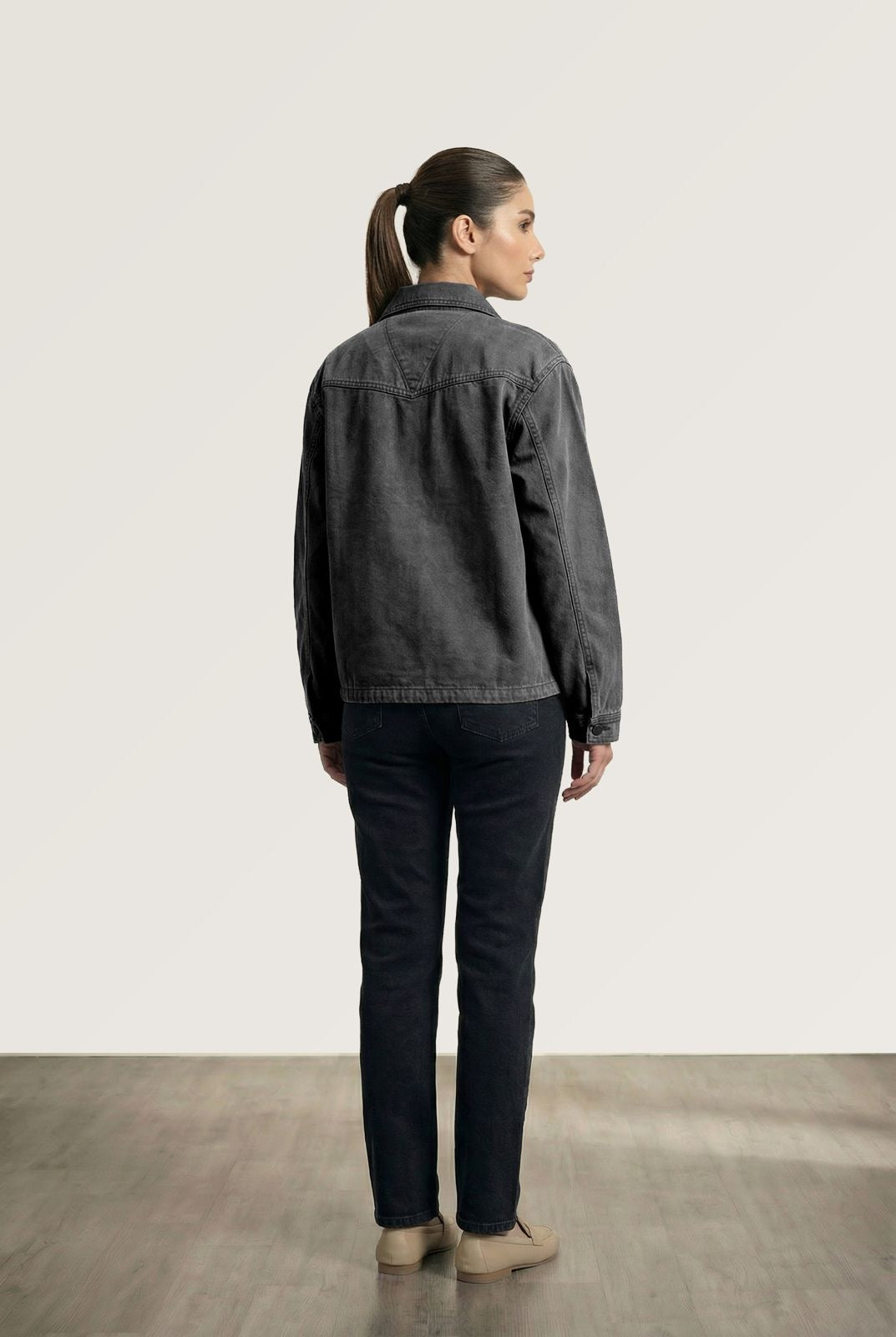 Concrete Grey Denim-Boxy Fit