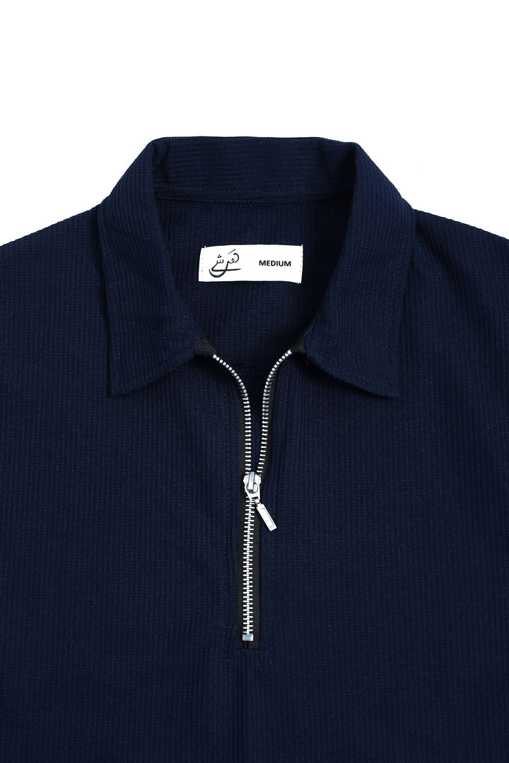 Zip Flow Polo - Navy Blue