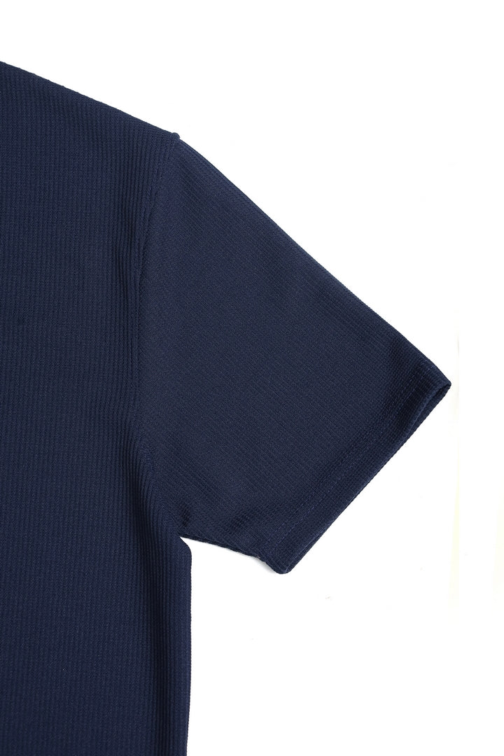 Knitted Polo - Navy Blue