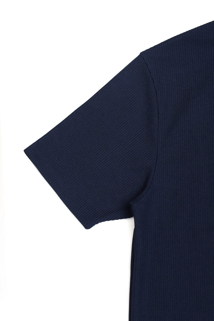 Zip Flow Polo - Navy Blue
